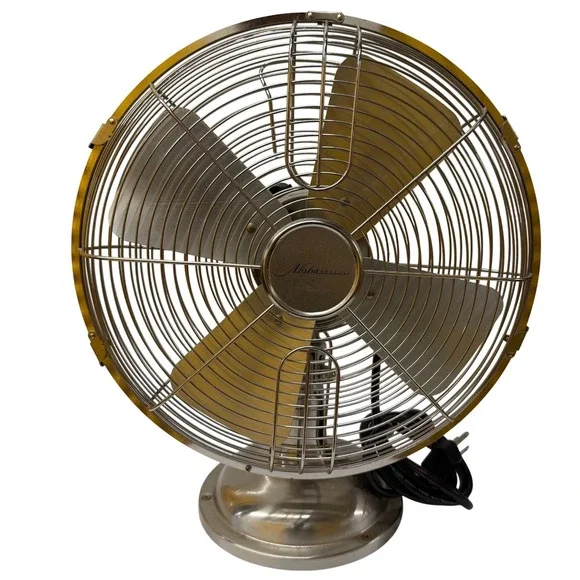 Aloha Breeze 46016 Vintage Style Table Fan Brushed Nickel Oscillating 3 Spd - Picture 1 of 8